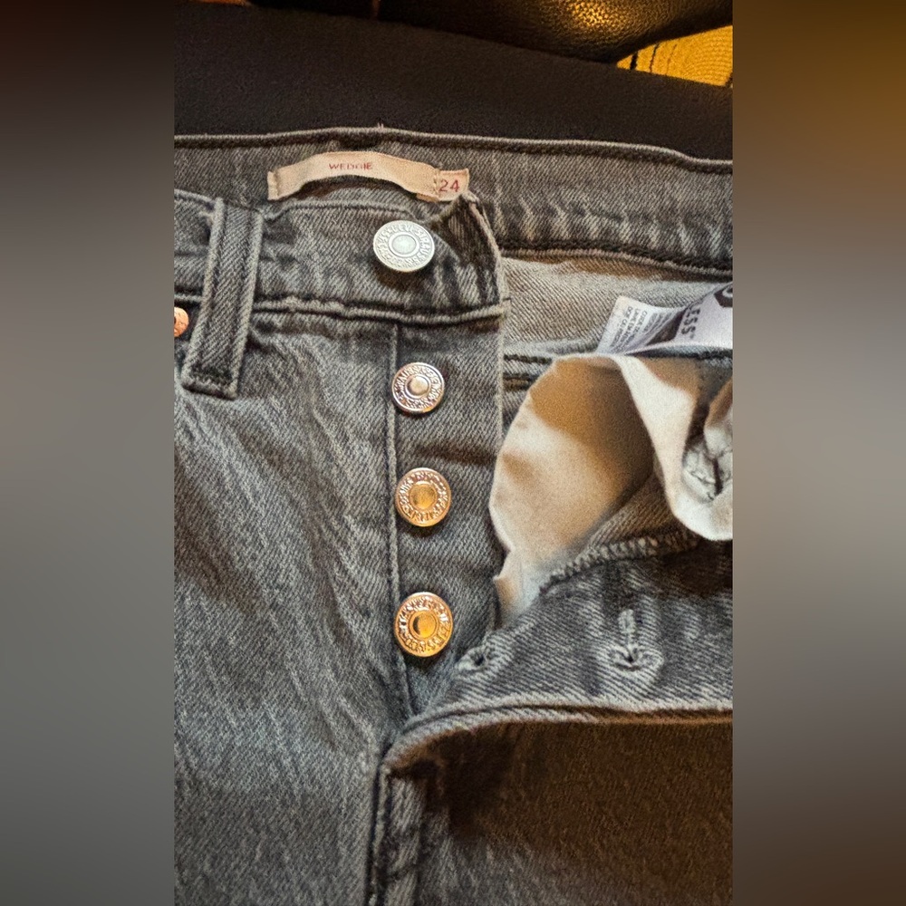 2019 Levi’s 501 Button Fly Jeans Women’s 24 Long Big E Straight Leg